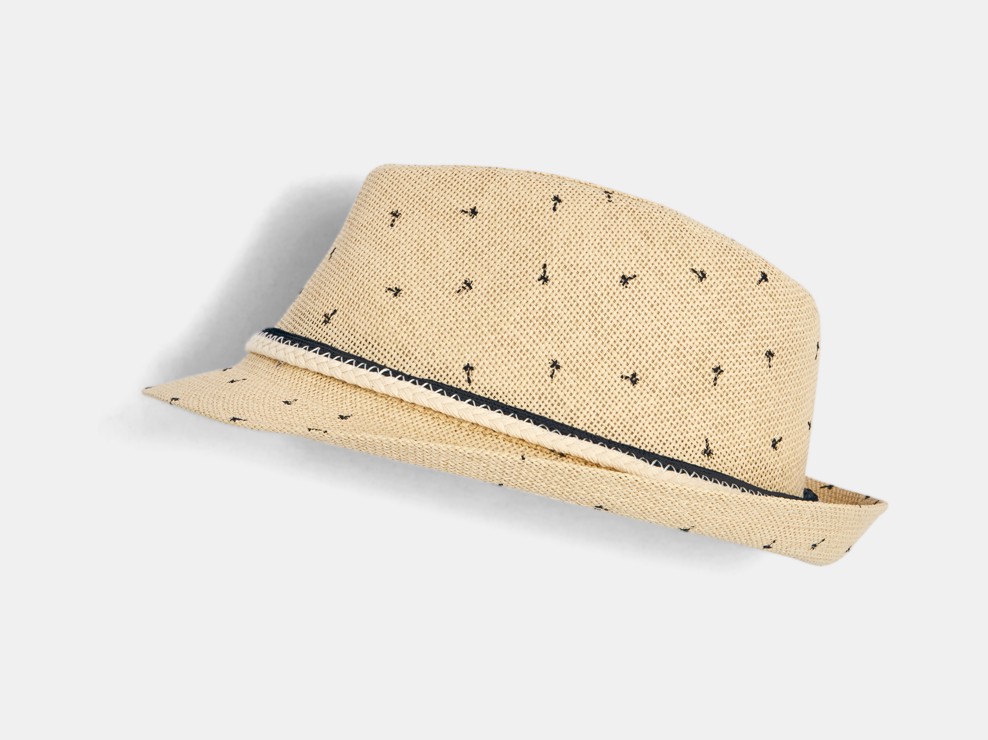 Chapeau de soleil palmiers beige bébé garçon 1
