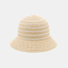 Chapeau cloche fil doré et blanc bébé fille