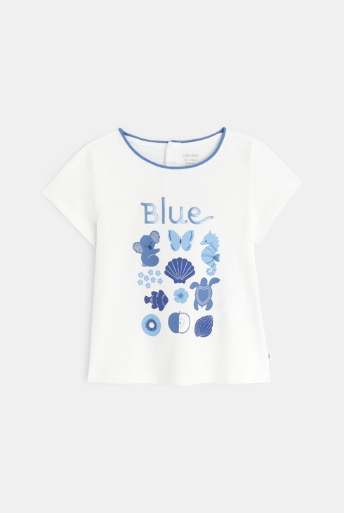 T-Shirt mit Tiermotiv Blau Baby Mädchen 1