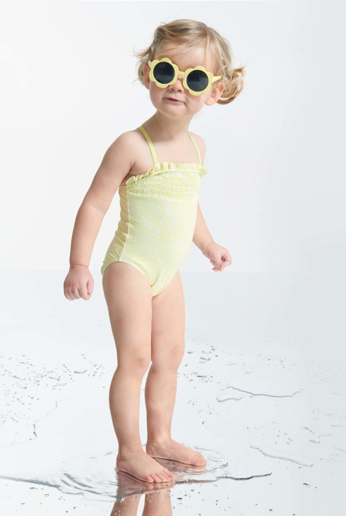 Maillot de bain une pièce fleuri bébé fille 1