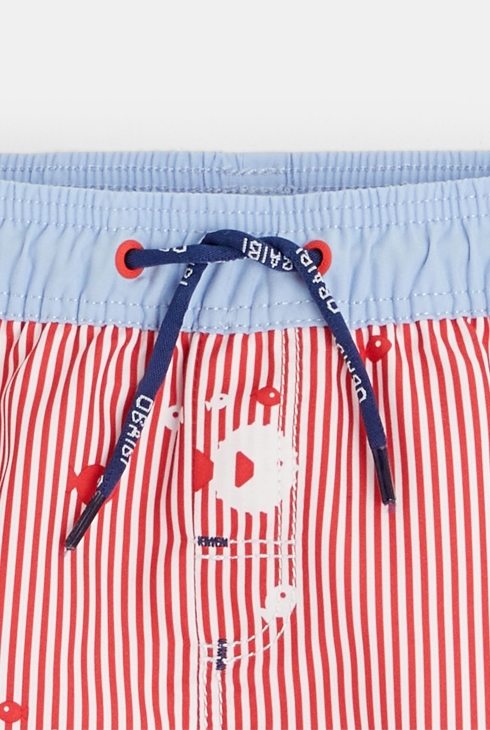 Kratke kopalne hlače s potiskom ribic dojenček deček 2