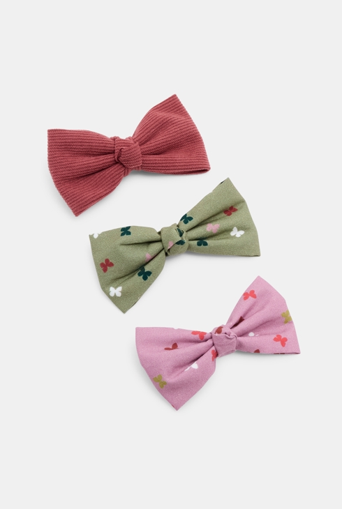 Barrettes nœuds papillon imprimés (lot de 3) fille 1