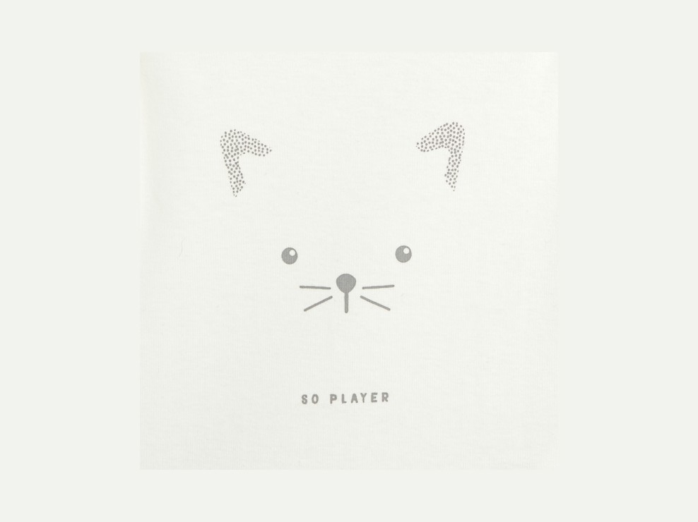 Body mit amerikanischem Kragen und Tiergesichtmotiv (5er-Set) Weiß Geburt 2