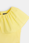 Robe à encolure volantée jaune fille 3