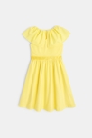 Robe à encolure volantée jaune fille 4