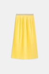 Jupe longue plissée pailletée jaune fille 1