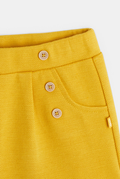 Kratke hlače iz tankega flisa  rumena dojenček deklica 2