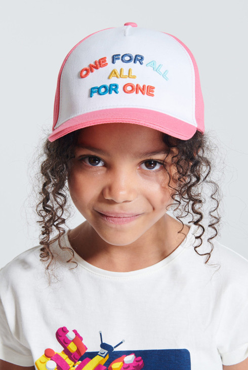 Kappe "One for all, all for one" Rosa Mädchen 2