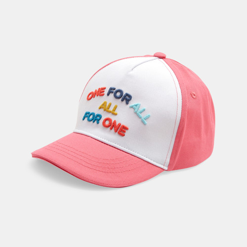 Casquette "one For All, All For One" Rose Fille - Rose Chiné - 50 - OKAIDI
