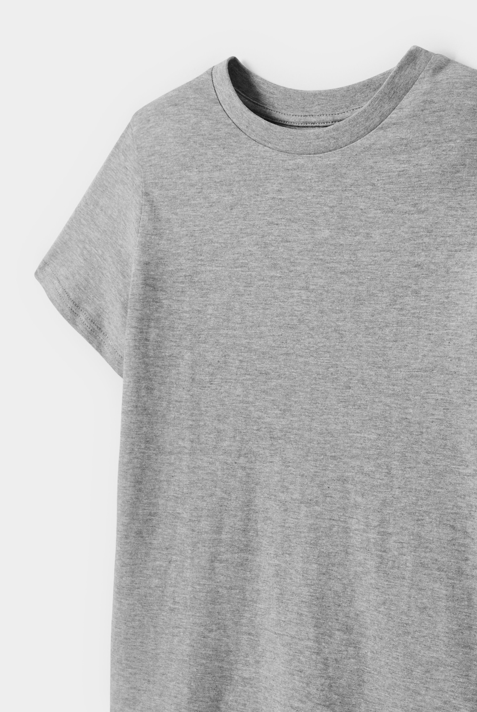 T-shirt basique manches courtes rouge garçon - Gris chiné très clair