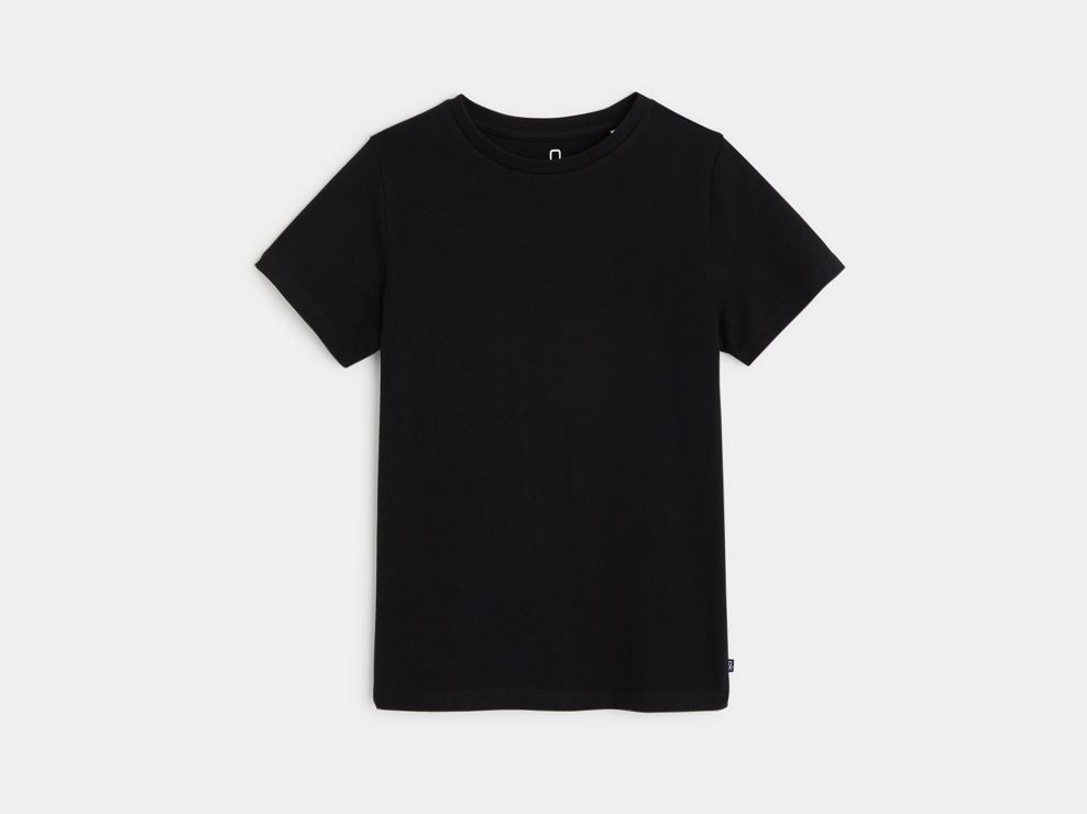 T-shirt basique manches courtes noir garçon 1