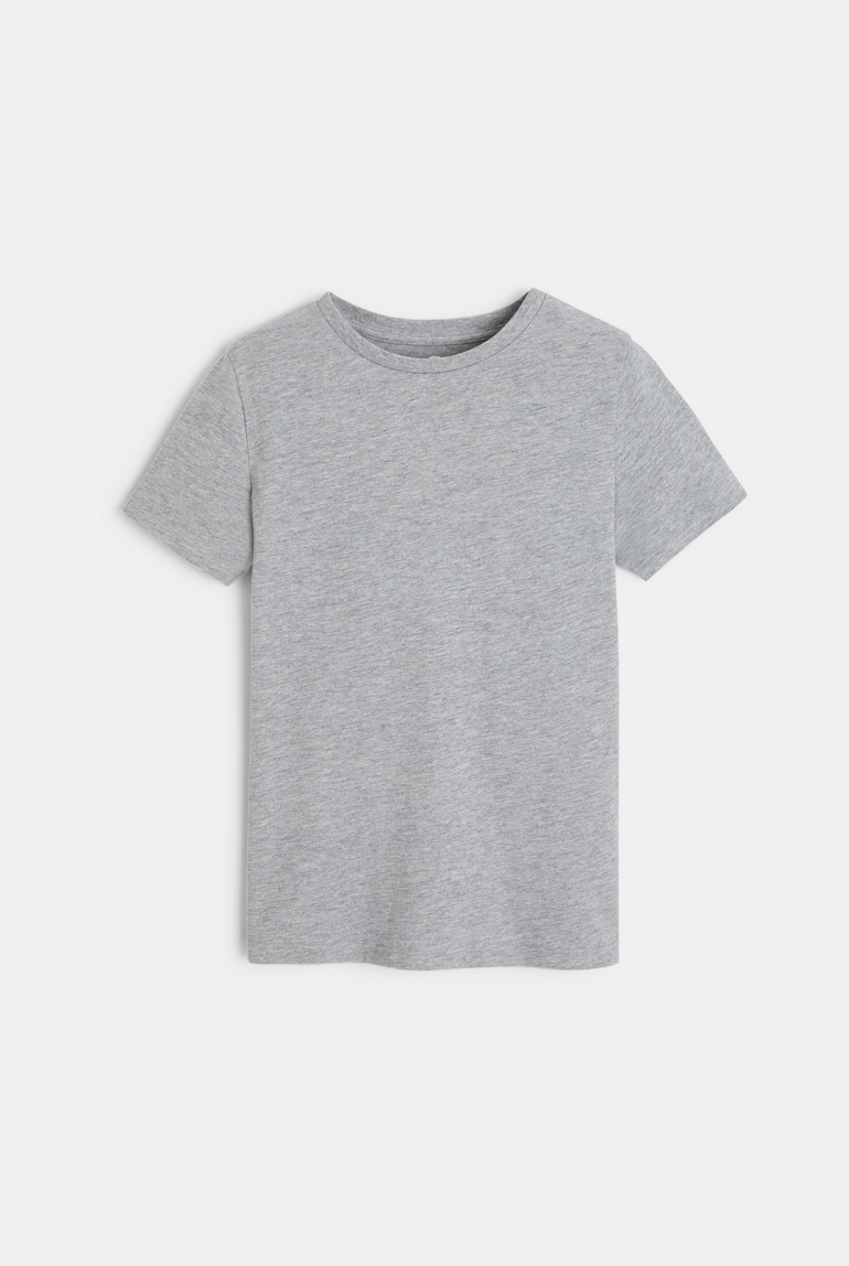 T-shirt basique manches courtes gris garçon 1