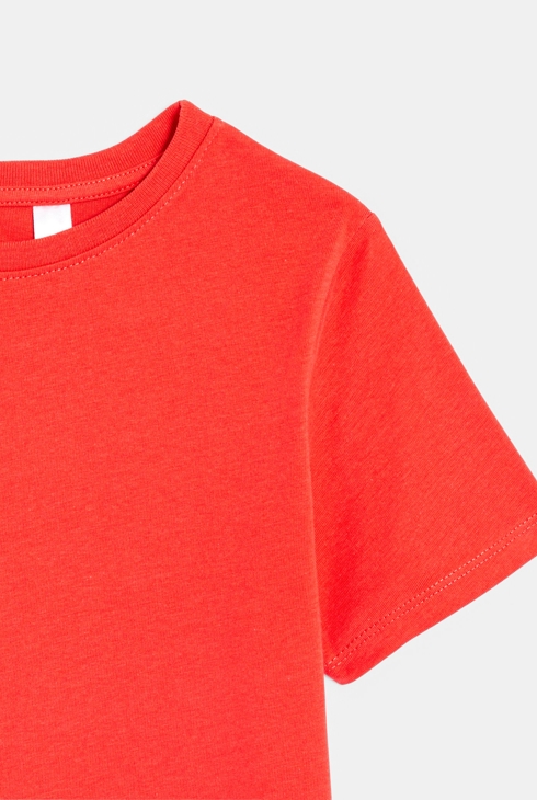 T-shirt basique manches courtes rouge garçon