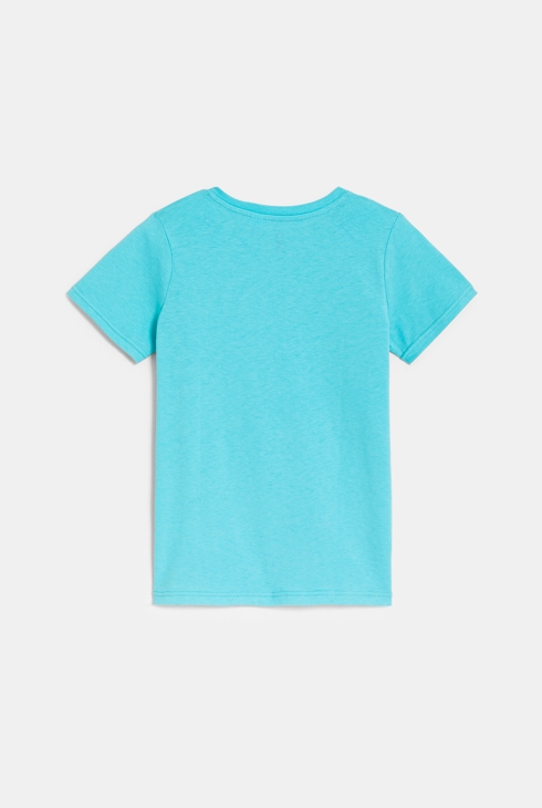 T-shirt basique manches courtes bleu garçon