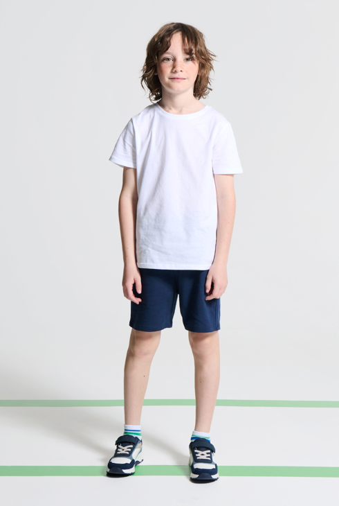Camiseta básica de manga corta blanca niño 1