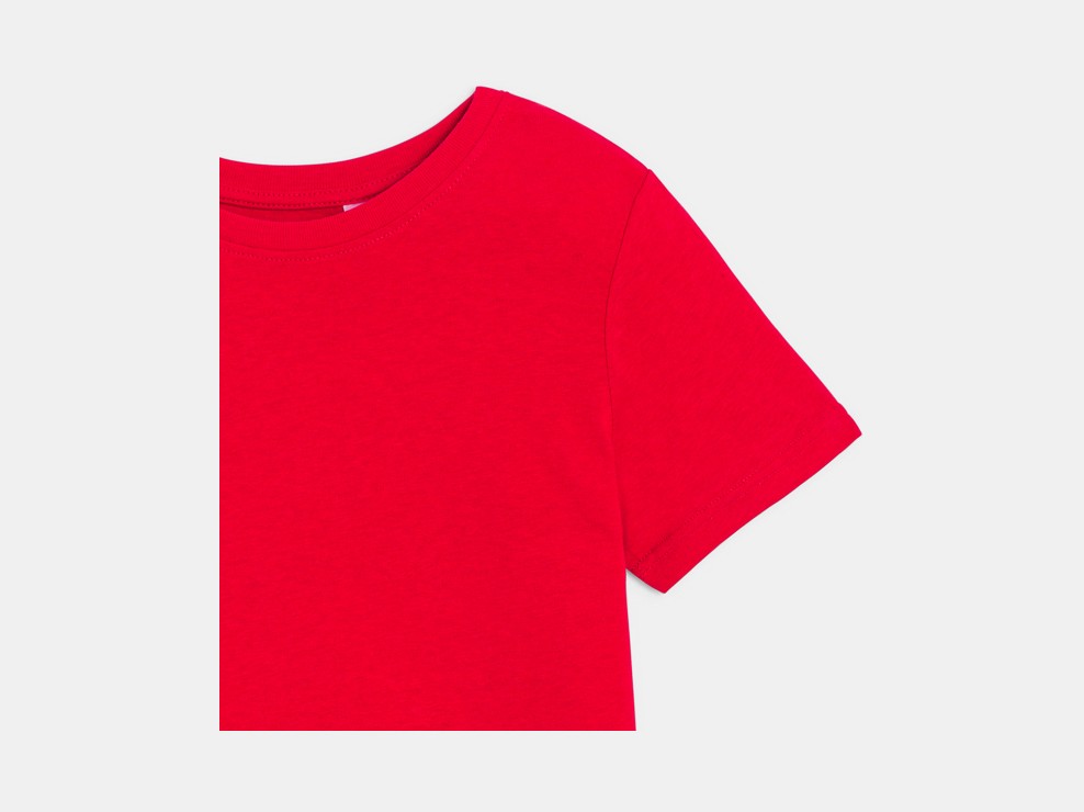 Rotes Basic-T-Shirt mit kurzen Ärmeln Jungen 2