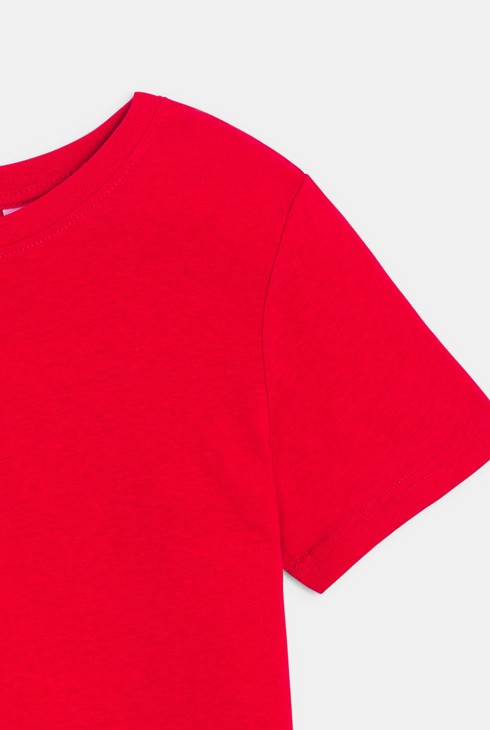 T-shirt basique manches courtes rouge garçon 2