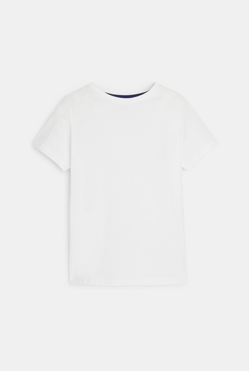 T-shirt basic z krótkim rękawem biały chłopiec 2