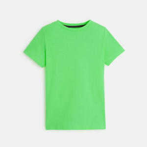 Basic T-shirt met korte mouwen groen jongen 1