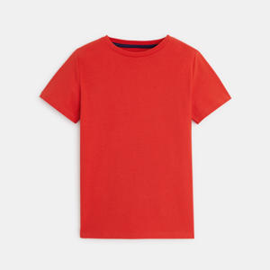 T-shirt basic a maniche corte rosso bambino 1