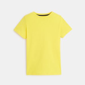 Basic T-shirt met korte mouwen geel jongen 1