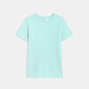 T-shirt basic a maniche corte blu bambino 1