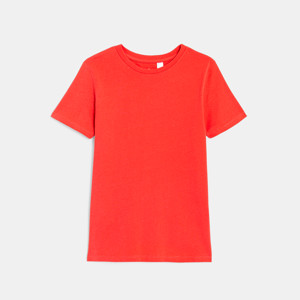 T-shirt basique manches courtes rouge garçon 1