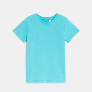 Basic T-shirt met korte mouwen blauw jongen 1