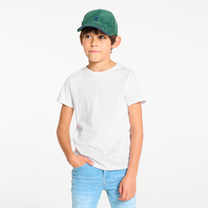 Basic T-shirt met korte mouwen wit jongen 1