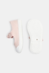 Ballerines toile à noeud rose bébé fille 3