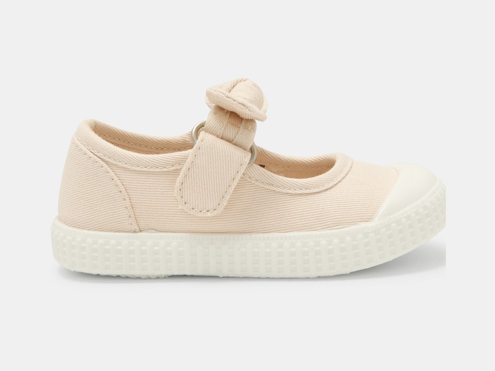 Stoffballerinas mit Schleife rosa Kleinkind Mädchen 1