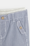 Pantalon toile rayée modulable bleu bébé garçon 2