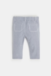 Pantalon toile rayée modulable bleu bébé garçon 3