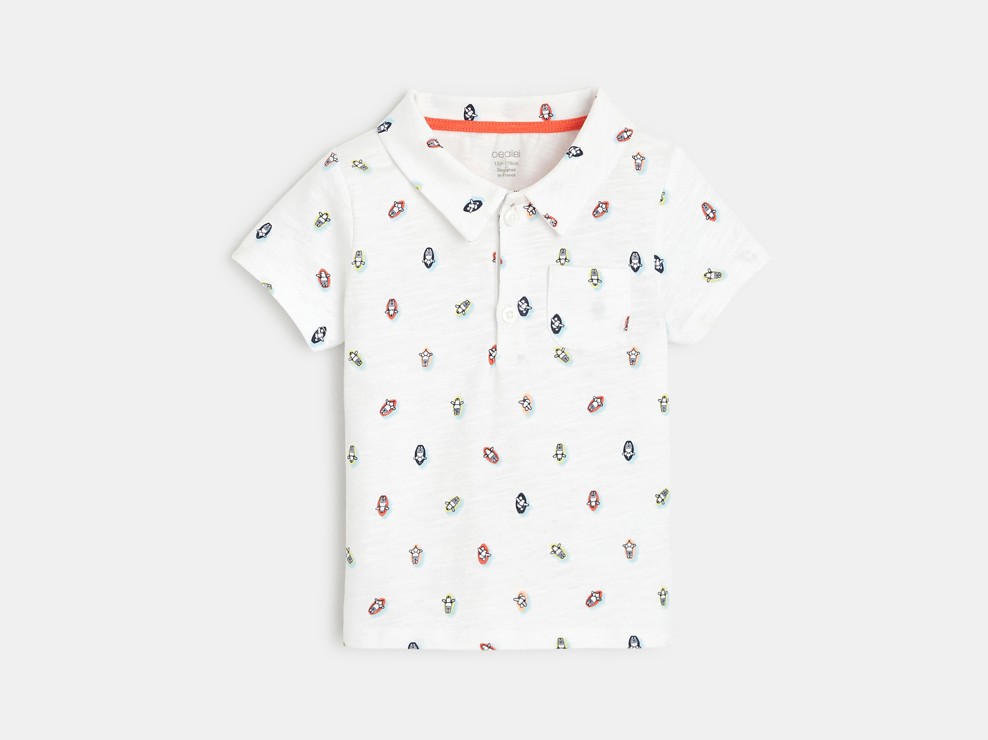 Potiskana polo majica z živalmi, ki surfajo dojenček deček 1