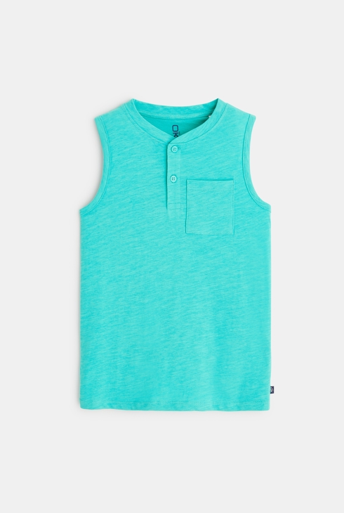 Débardeur en jersey flammé bleu garçon