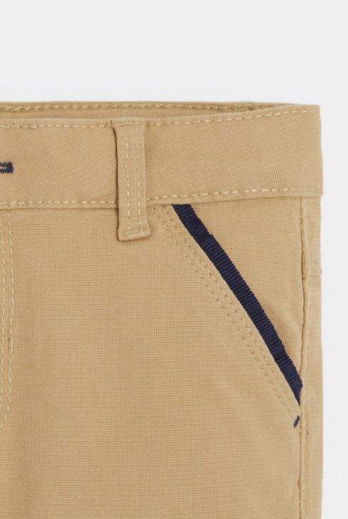 Short coton fantaisie beige bébé garçon
