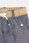 Short en lin et coton bleu bébé garçon 2