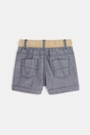 Short en lin et coton bleu bébé garçon 3