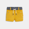 Short en lin et coton jaune bébé garçon