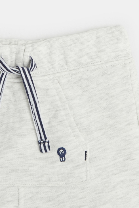 Short molleton blanc bébé garçon