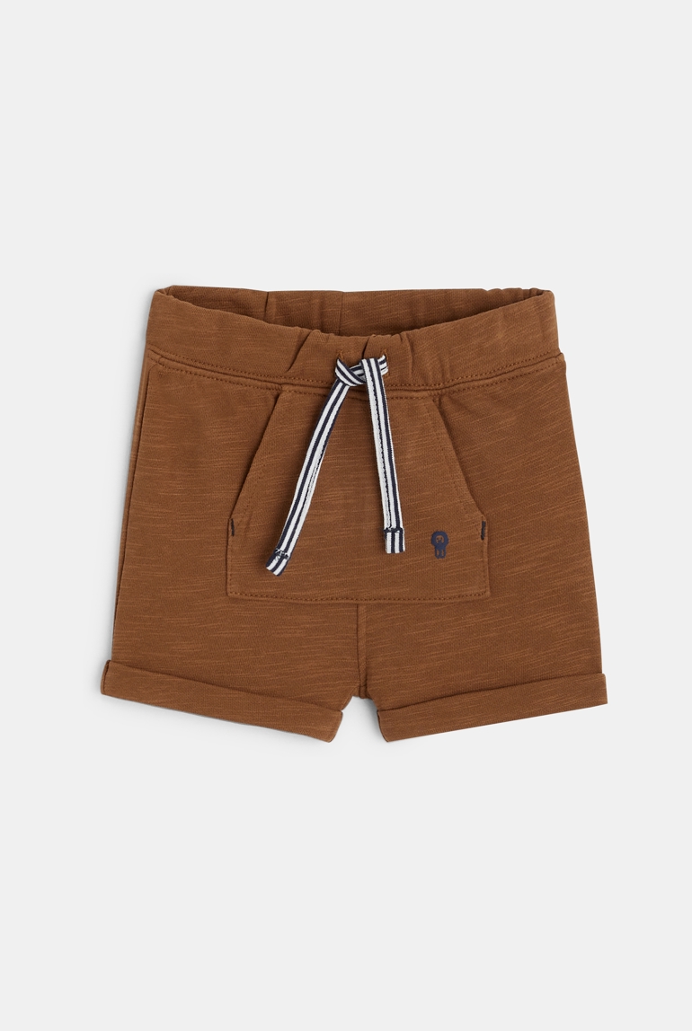 Short molleton marron bébé garçon 1