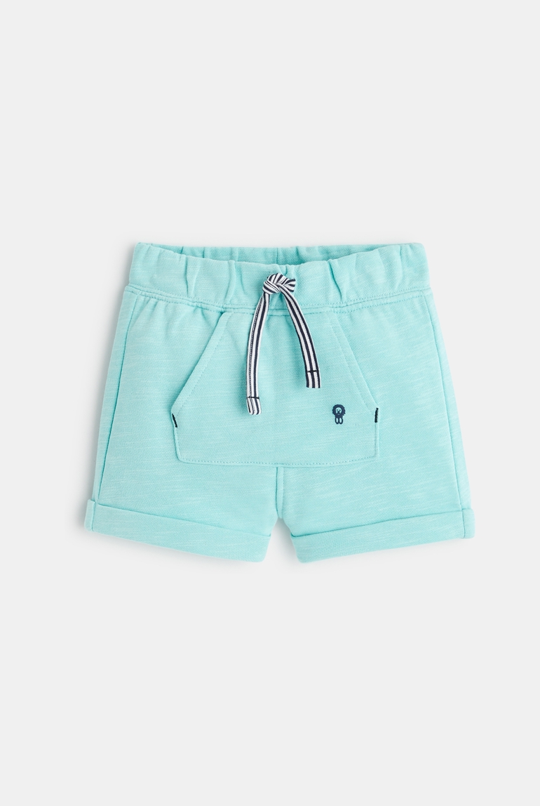 Short en molleton bleu bébé garçon 1
