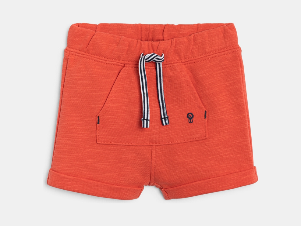 Short en molleton orange bébé garçon 1
