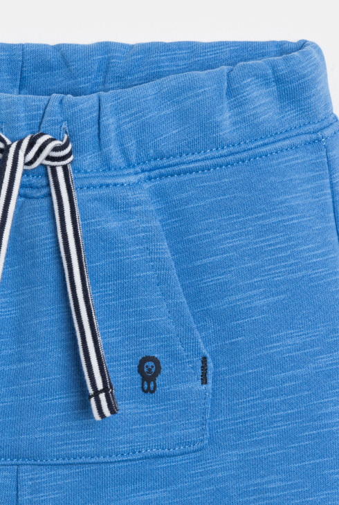 Shorts aus blauem Molton Kleinkind Junge