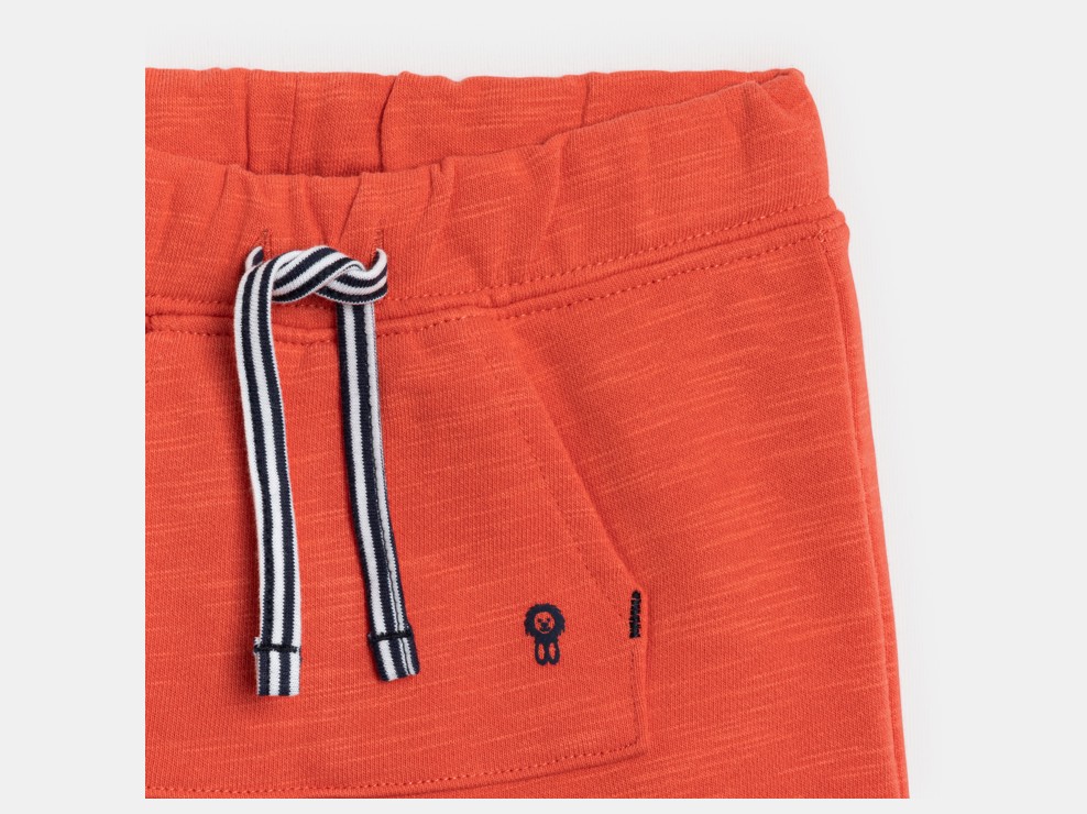 Shorts aus orangem Molton Kleinkind Junge 2