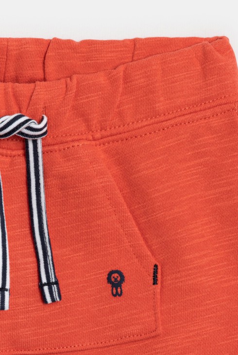 Pantalons curts de moletó taronja bebè nen 2