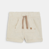 Short molleton beige bébé garçon