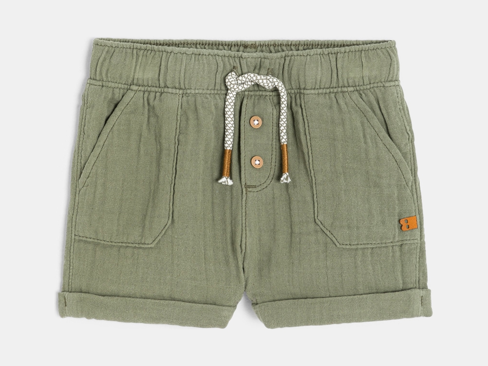 Short coton léger gaufré bébé garçon 1