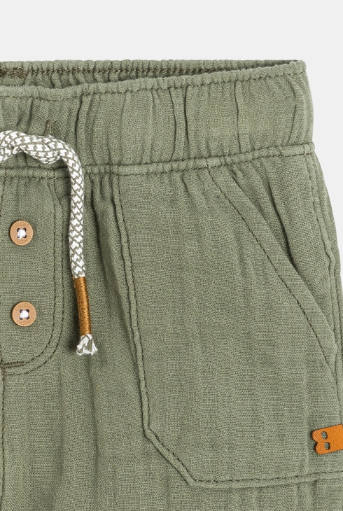 Shorts aus leichter gaufrierter Baumwolle Kleinkind Junge