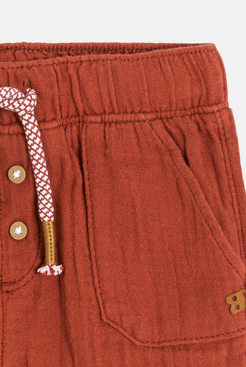 Shorts aus leichter gaufrierter Baumwolle Kleinkind Junge
